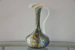 Swirled Glass Handled Jug
