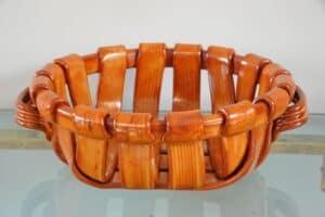 Vintage Woven Ceramic Basket