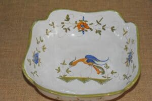 Vintage Portuguese Square Bowl