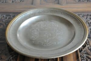 French Silverplate Armourial Plate