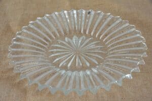 Vintage Glass  Starburst Platter