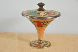 Art Nouveau Style Enamel dish and Cover