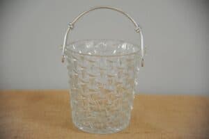 Vintage French Cut Glass Ice Bucket