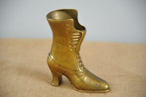 Vintage Solid Brass Minature Ladies Boot