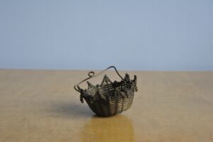 Vintage Minature Woven Metal Basket
