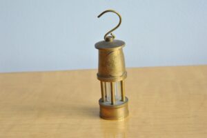 Vintage Minature Solid Brass Davey Lamp