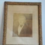 wonderfully decorative antique gilt gesso framed portrait of a gentleman