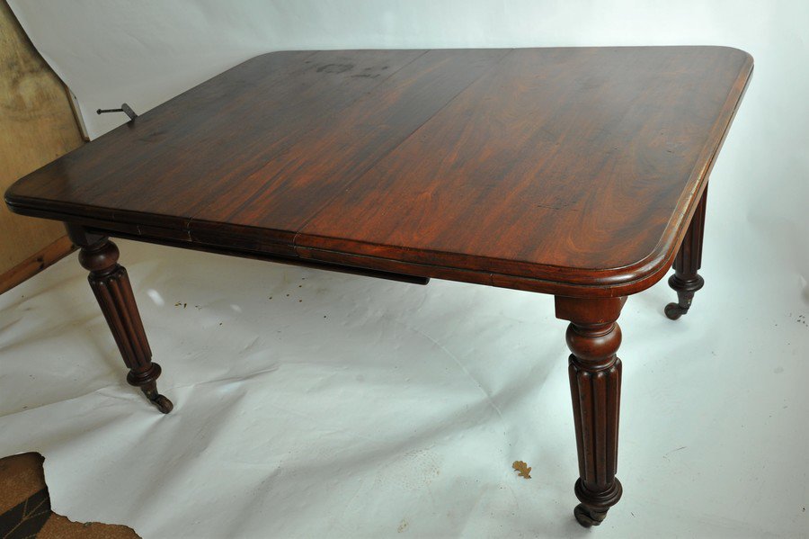 antique mahogany wind out table by edwards and roberts