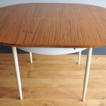 vintage round extending dining table