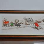 vintage boris o'klein dirty dogs of paris lithographic print