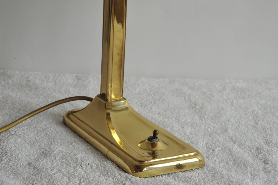 a good quality vintage brass desk lamp