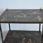 a pair of oriental inspired sidetables