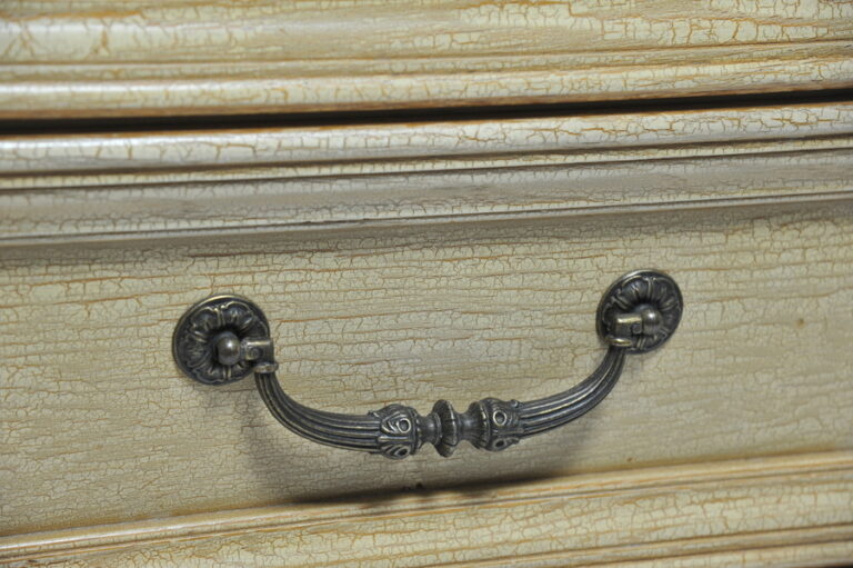 a pair of vintage three drawer painted chests of drawers by lexington