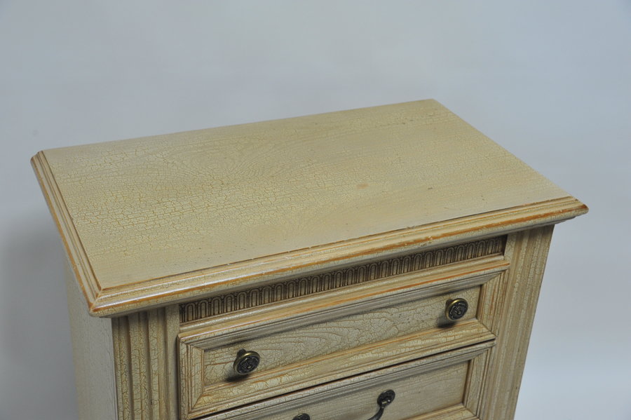 a pair of vintage three drawer painted chests of drawers by lexington