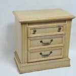 a pair of vintage three drawer painted chests of drawers by lexington