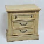 a pair of vintage three drawer painted chests of drawers by lexington