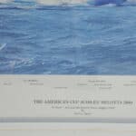a very large superb vintage america's cup 2001 signed limited edition print by steven dews