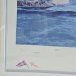 a very large superb vintage america's cup 2001 signed limited edition print by steven dews