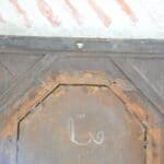 antique french ebonised and gilt wall mirror