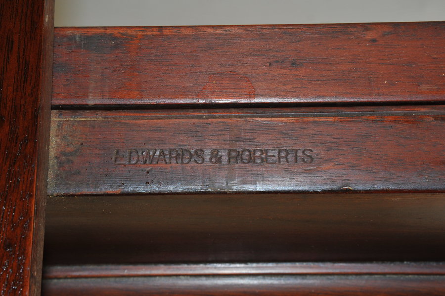 antique mahogany wind out table by edwards and roberts