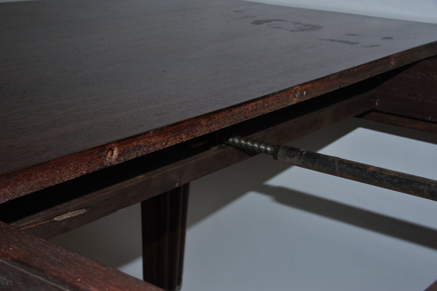 antique mahogany wind out table by edwards and roberts
