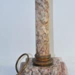 antique marble and bronze corinthian column table lamp