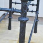 cast metal and glass giacommetti inspired console