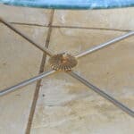 mid century french neo classical round marble and polished metal table