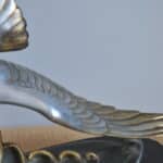 striking french art deco silvered bronze seagull sculpture by l. carvin