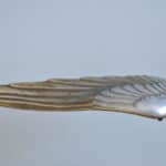 striking french art deco silvered bronze seagull sculpture by l. carvin