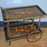 stunning vintage french brass drinks cart