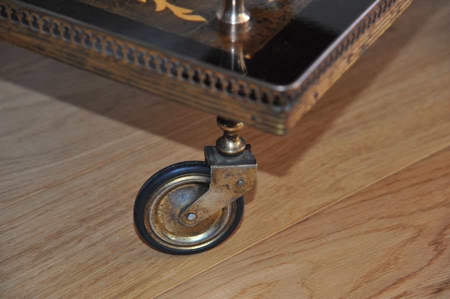 stunning vintage french brass drinks cart