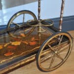 stunning vintage french brass drinks cart