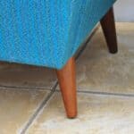 stylish pair of vintage upholstered armchairs