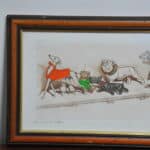 vintage boris o'klein dirty dogs of paris lithographic print