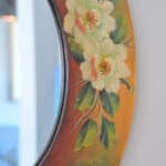 vintage italian painted oval mirror