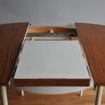 vintage round extending dining table