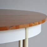 vintage round extending dining table