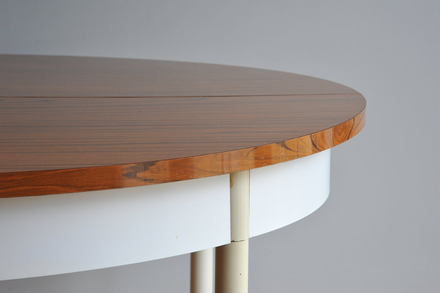 vintage round extending dining table