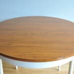 vintage round extending dining table