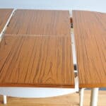 vintage round extending dining table