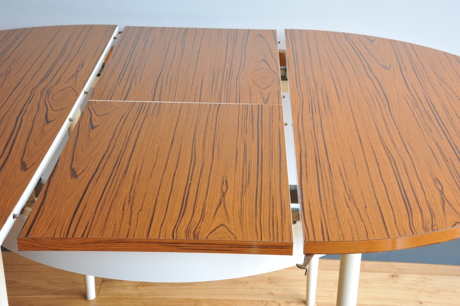 vintage round extending dining table