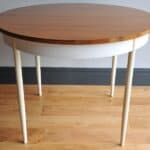 vintage round extending dining table