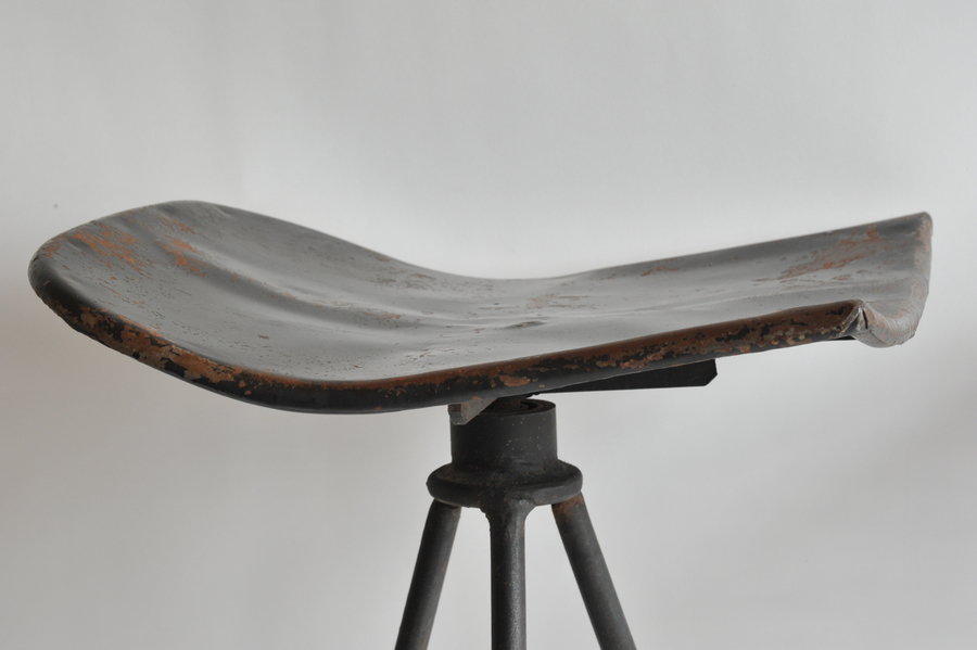 vintage swivel metal stools, 1930s