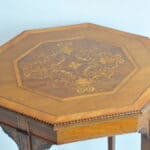 wonderful antique jas shoolbred two tier inlaid side table