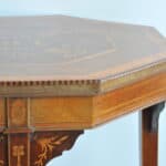 wonderful antique jas shoolbred two tier inlaid side table