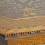 wonderful antique jas shoolbred two tier inlaid side table