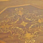 wonderful antique jas shoolbred two tier inlaid side table