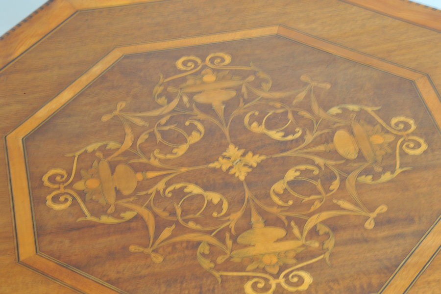 wonderful antique jas shoolbred two tier inlaid side table