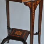 wonderful antique jas shoolbred two tier inlaid side table